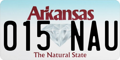 AR license plate 015NAU