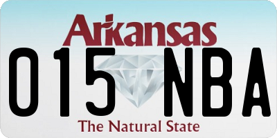 AR license plate 015NBA