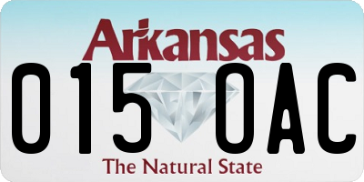 AR license plate 015OAC