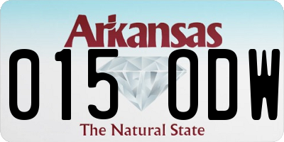 AR license plate 015ODW