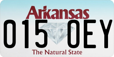 AR license plate 015OEY