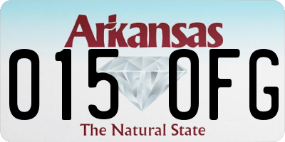 AR license plate 015OFG