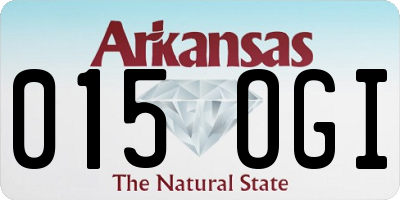 AR license plate 015OGI