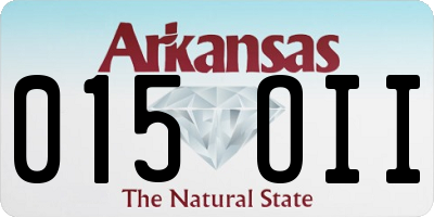 AR license plate 015OII
