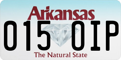 AR license plate 015OIP