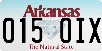 AR license plate 015OIX