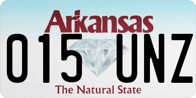 AR license plate 015UNZ