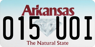AR license plate 015UOI