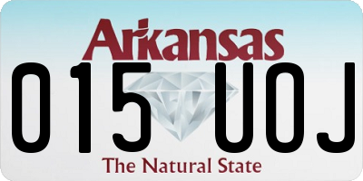 AR license plate 015UOJ