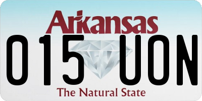 AR license plate 015UON