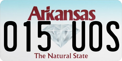 AR license plate 015UOS