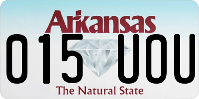 AR license plate 015UOU