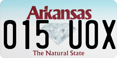 AR license plate 015UOX