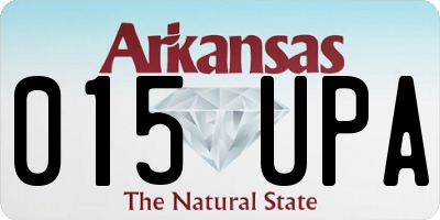 AR license plate 015UPA