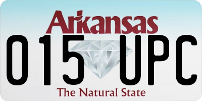 AR license plate 015UPC