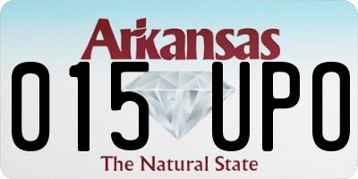 AR license plate 015UPO