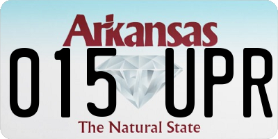 AR license plate 015UPR