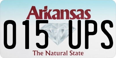 AR license plate 015UPS