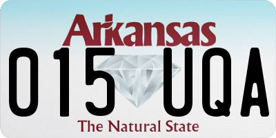 AR license plate 015UQA