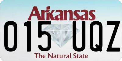 AR license plate 015UQZ