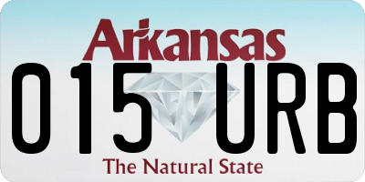 AR license plate 015URB