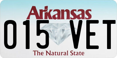 AR license plate 015VET