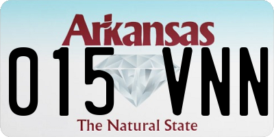 AR license plate 015VNN