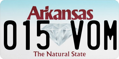 AR license plate 015VOM