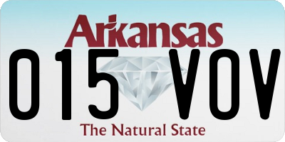 AR license plate 015VOV