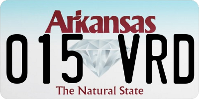 AR license plate 015VRD
