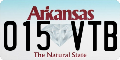 AR license plate 015VTB