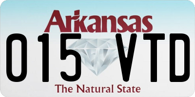 AR license plate 015VTD