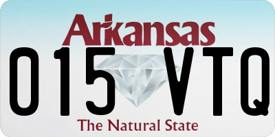 AR license plate 015VTQ