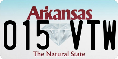 AR license plate 015VTW
