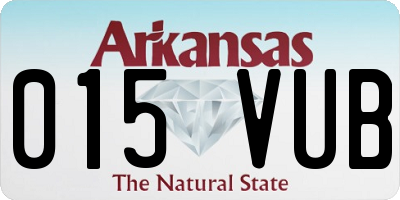 AR license plate 015VUB