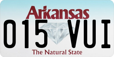 AR license plate 015VUI