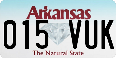 AR license plate 015VUK