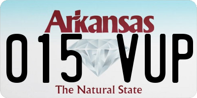 AR license plate 015VUP