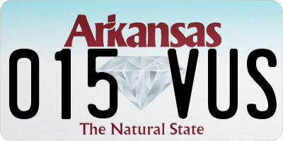 AR license plate 015VUS