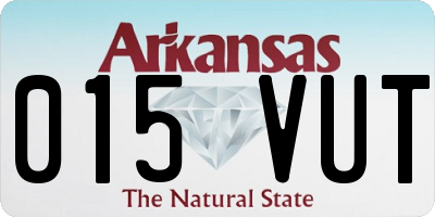 AR license plate 015VUT