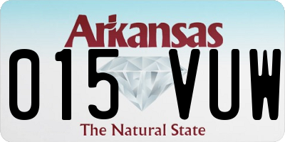 AR license plate 015VUW
