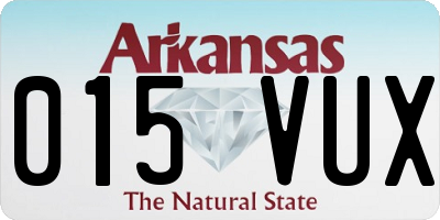 AR license plate 015VUX