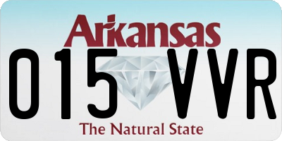 AR license plate 015VVR