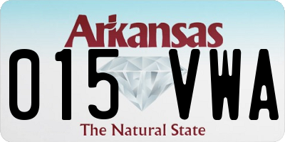 AR license plate 015VWA