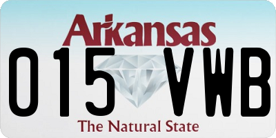 AR license plate 015VWB