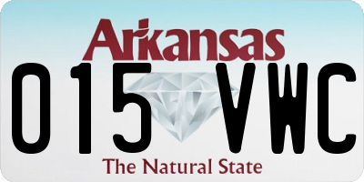 AR license plate 015VWC