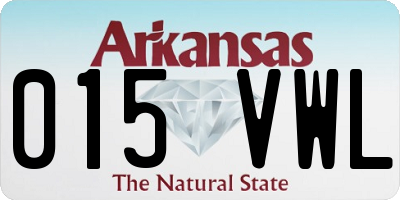 AR license plate 015VWL
