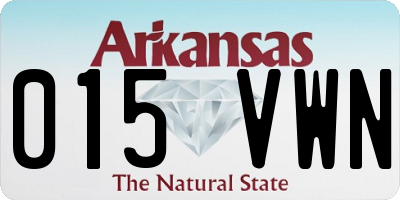 AR license plate 015VWN