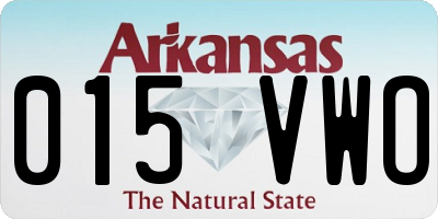 AR license plate 015VWO