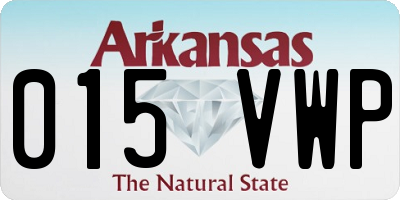 AR license plate 015VWP